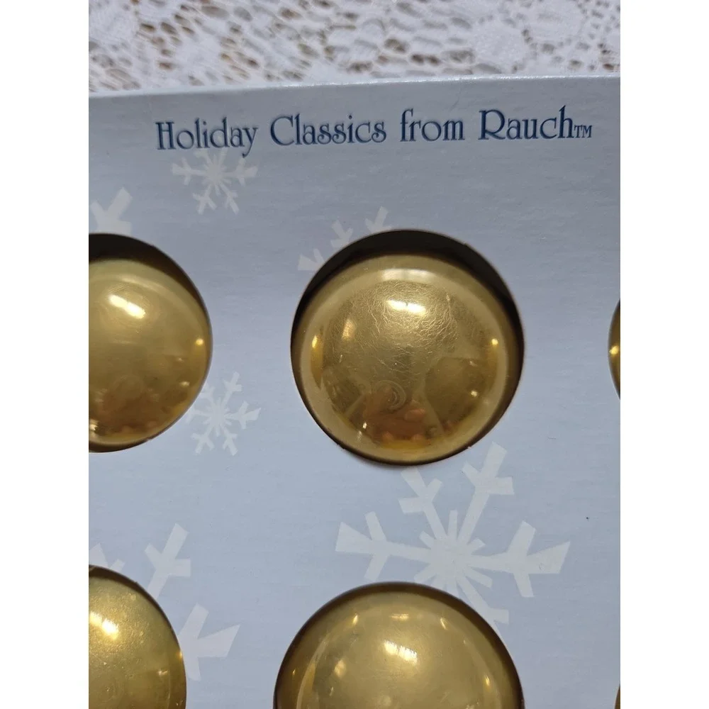 Rauch Holiday Classics 20 Gold & 20 Blue Glass Ornaments Vintage Holiday Decor